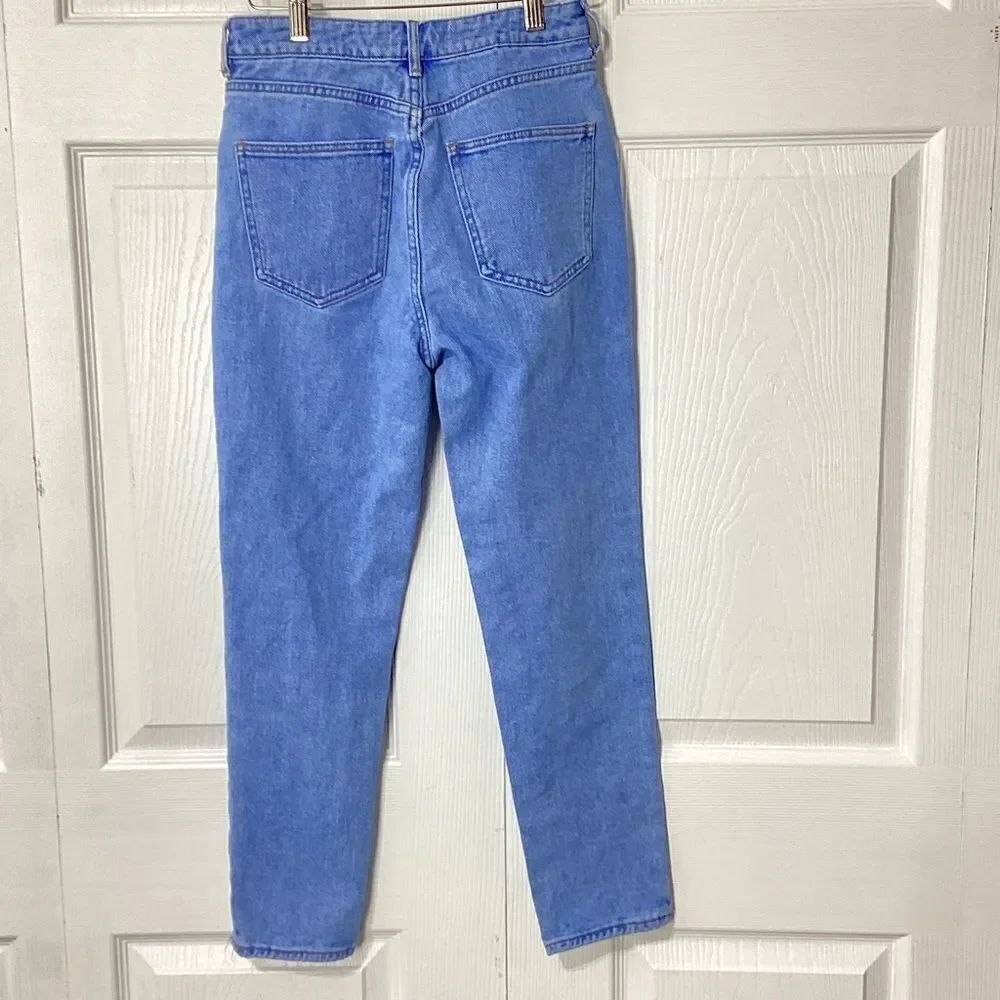 John Galt Jeans Size 25 High Rise Straight Skinny Light Blue Wash Distressed
